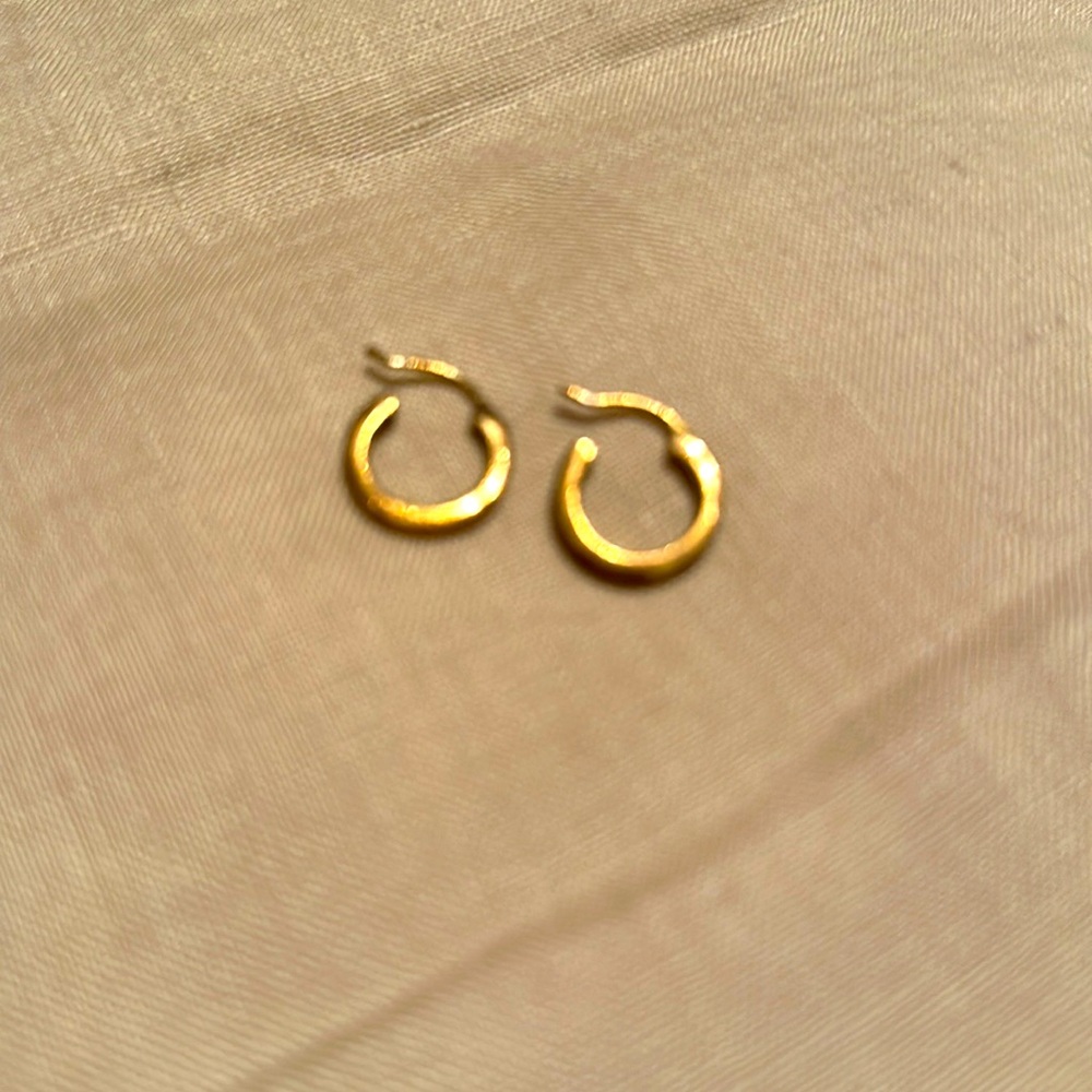 J. Crew gold-plated mini hoops